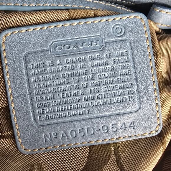 Coach Vintage Soho Leather Tote Light Blue 9544 - Picture 12 of 12